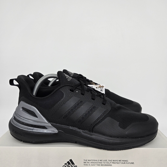 New adidas RapidaSport Bounce J 'Black Iron Metallic' Youth Shoes Size 6 - Picture 3 of 8